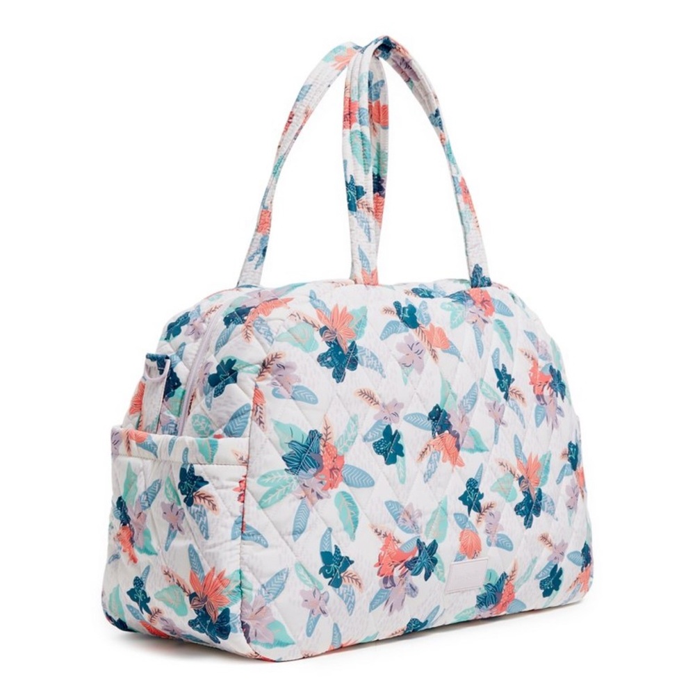 Vera Bradley Ultralight Large Duffel Travel Bag Tropical‎ Floral Quilted NWT
